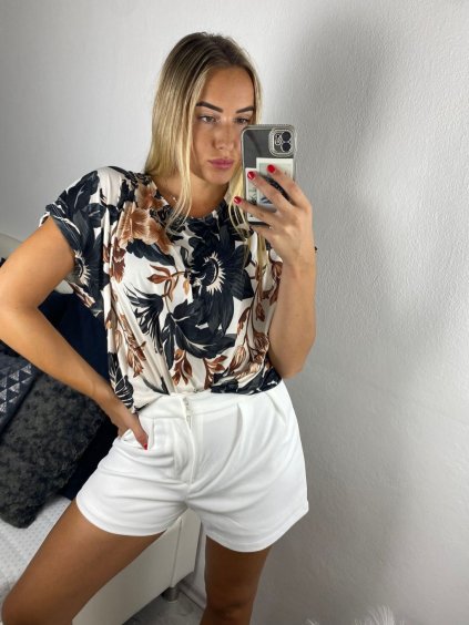 Tunika icecool krátký rukávu dámská (S/M ONE SIZE) ITALSKÁ MÓDA IMM24M5528A/DUR (Velikost S/M/L, Barva červená)