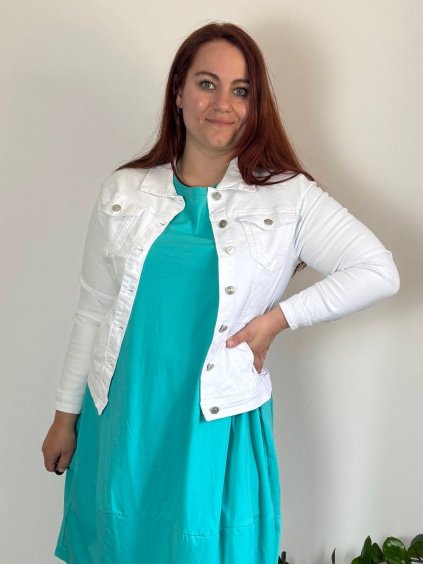 Bunda riflová krátká dámská (L-4XL) MOON GIRL MOON23GYD9701B/DR (Velikost 2XL, Barva bílá)