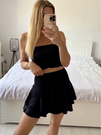 Souprava letní top a sukně dámská (S/M ONE SIZE) ITALSKá MóDA IM324155/DU