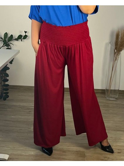 Kalhoty dlouhé dámské nadrozměr (54/56/58 ONE SIZE) ITALSKÁ MÓDA IMWQ24300/DU (Velikost 54/56, Barva Černá)