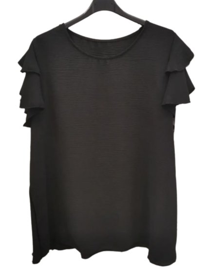 Tunika oversize elegantní krátký rukáv dámská nadrozměr (46/48 ONE SIZE) ITALSKÁ MÓDA IMPLI242252/DUR (Velikost 46/48, Barva béžová)