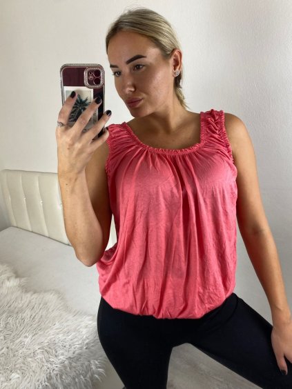 Tílko letní viskoza dámské (S/M/L ONE SIZE) ITALSKÁ MÓDA IMD22468/DU (Velikost M/L, Barva Černá)