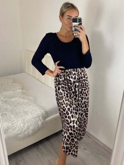 Šaty dlouhé elegantní dlouhý rukáv dámské (S/M/LONE SIZE) IMM24M7007-1/DUR (Velikost M/L, Barva Černá)