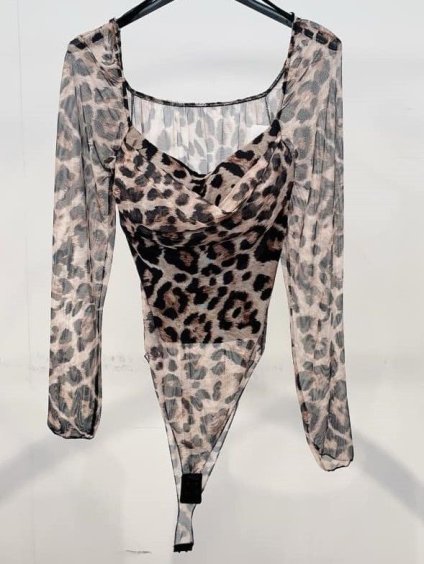 Body dlouhý rukáv dámské (S/M ONE SIZE) ITALSKÁ MÓDA IMM24M35809/DUR (Velikost S/M, Barva hnědá)