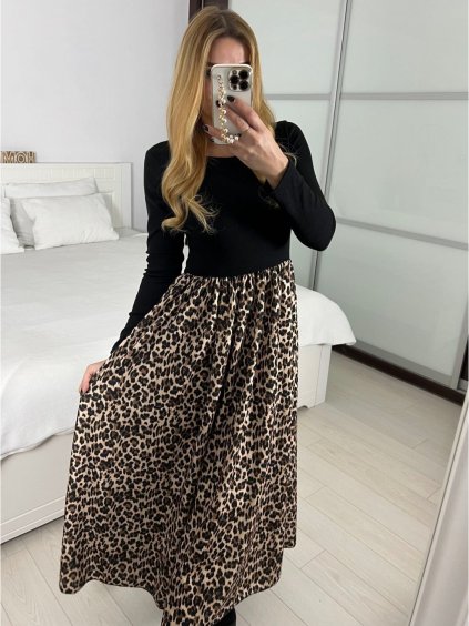 Šaty dlouhé elegantní dlouhý rukáv dámské (S/M/L ONE SIZE) ITALSKÁ MÓDA IMM24M55931-1/DUR