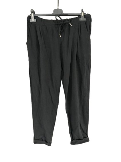 Kalhoty bavlněné dámské (S/M/L ONE SIZE) ITALSKá MóDA IM424280/DUR (Velikost S/M/L, Barva bílá)