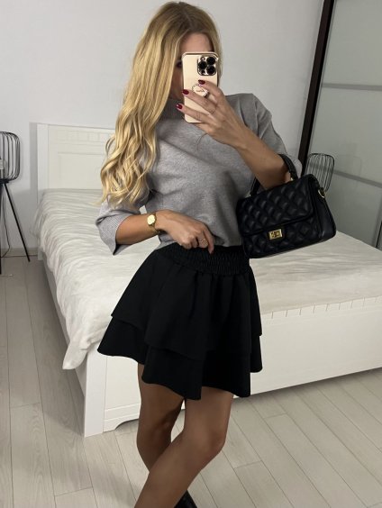 Svetr úpletový 3/4 dlouhý rukáv dámský (S/M ONE SIZE) IMPMN24MG58954/DUR (Velikost S/M, Barva béžová)