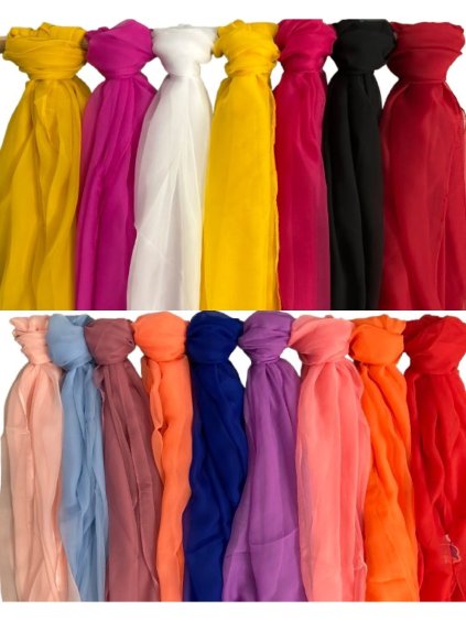 Šátek lehký dámská (ONE SIZE) DELFIN DEL24WJ-085/DR (Velikost ONE SIZE, Barva bílá)