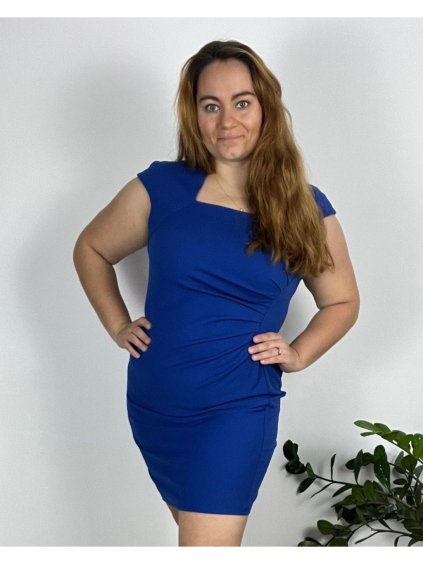 Šaty pouzdrové elegantní společenské dámské (2XL-4XL) ITALSKá MóDA IMM23CAROL-8/DU