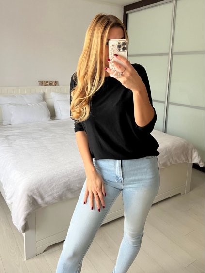 Svetr úpletový dlouhý rukáv dámský (S/M ONE SIZE) MB212463303/DU