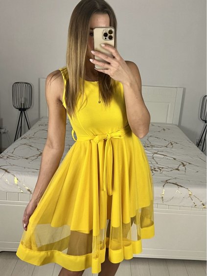 Šaty elegantní letní bez rukávu dámské (S/M/L ONE SIZE) ITALSKÁ MÓDA IM322SIMONE/DR (Velikost S/M/L, Barva béžová)