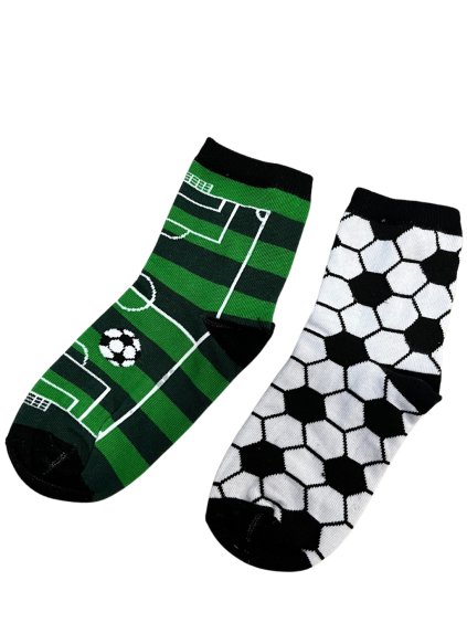Ponožky veselé slabé dětské chlapecké fotbalové (29-31,32-34,35-37,38-41) POLSKÁ MODA DPP20040/DR (Velikost 29-31, Barva Černá)