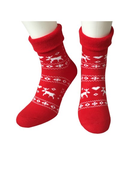 Ponožky vánoční teplé termo dámské (36-40) POLSKÁ MODA DPP22268R/DUR
