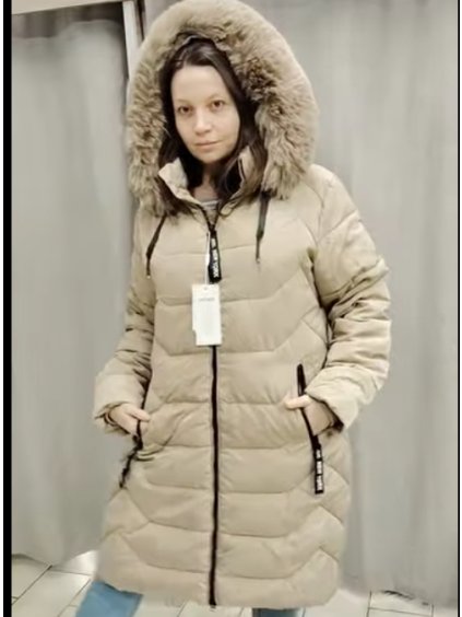 Kabát zimní nadrozměr dámský (3XL-7XL) SKORP HH-2408TO-B/DR (Velikost 3XL, Barva béžová)