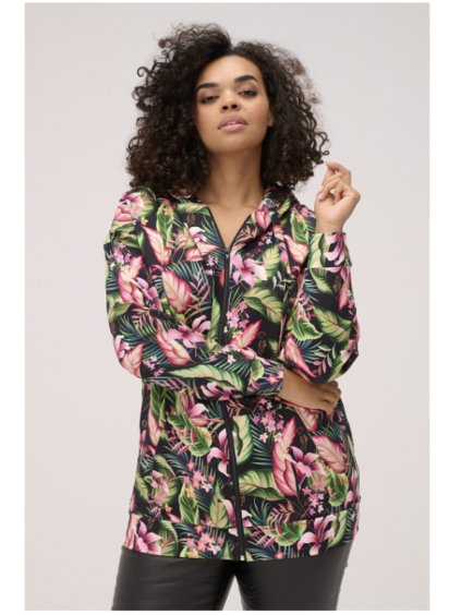 Mikina na zip dámská nadrozměr (3XL-4XL) POSLKÁ MÓDA PMLE22031