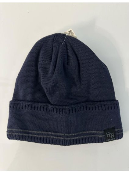 Čepice zimní zateplená flaušem pánská (ONE SIZE) POLSKÁ VÝROBA PVF20003/DR (Velikost ONE SIZE, Barva Černá)