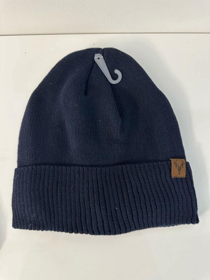Čepice zimní zateplená flaušem pánská (ONE SIZE) POLSKÁ VÝROBA PVF24WINTER/DR (Velikost ONE SIZE, Barva Černá)