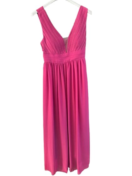 Šaty letní dlouhé elegantní bez rukávu dámské (42/44/46 ONE SIZE) ITALSKÁ MÓDA IMPSH2480566A/DUR (Velikost 44/46, Barva růžová fuchsiová)