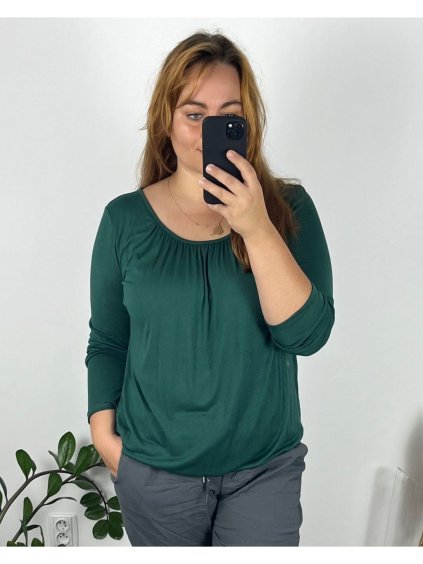 Tunika dlouhý rukáv dámské nadrozměr (52/54 ONE SIZE) ITALSKÁ MÓDA IM424525