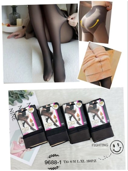 Punčochové kalhoty dámské (S/M-L/XL) SOLI249688-1/DR (Velikost S/M, Barva tmavě hnědá)