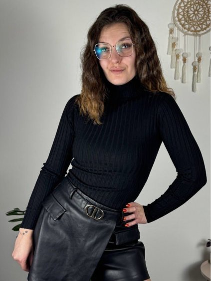 Rolák dlouhý rukáv dámský (uni s-m) ITALSKá MODA IM919JM-5809/DUR (Velikost S/M, Barva béžová smetanová)
