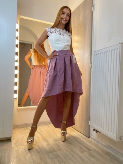 Sukně letní dlouhá  dámská (S/M ONE SIZE) ITALSKÁ MÓDA  IMM211060/DR (Velikost S/M/L, Barva fialová)