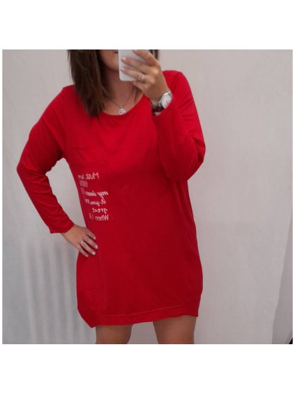 Šaty dlouhý rukáv dámské (XL/3XL ONE SIZE) ITALSKÁ MODA IMC21MINARINA/DR (Velikost XL/2XL, Barva Černá)