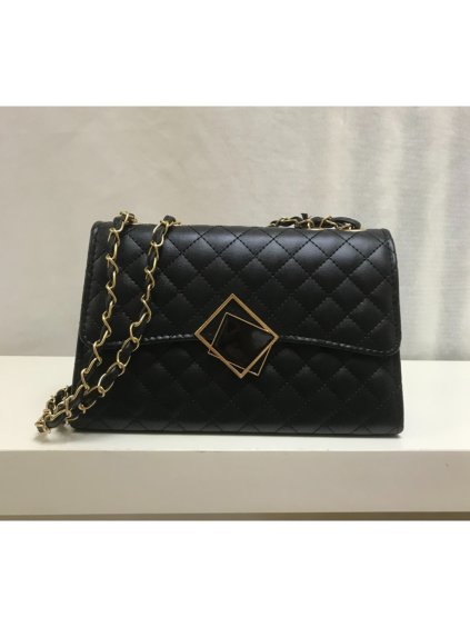 Kabelka přes rameno crossbody dámská (25,5 cm x 19 cm) ITALSKÁ MÓDA 8406/DR (Velikost ONE SIZE, Barva Černá)