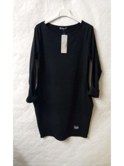 Šaty klasik dlouhý rukáv dámské (S/M ONE SIZE) ITALSKÁ MODA IM4212793