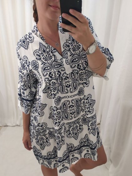 Šaty letní krátký rukáv dámská (M/L/XL ONE SIZE) ITALSKÁ MÓDA IMP16822ORNA/DR (Velikost S/M/L, Barva Černá)