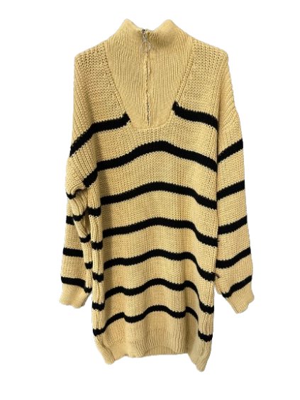 Šaty svetrové dlouhý rukáv dámské (M/L/XL/2XL ONE SIZE) ITALSKÁ MÓDA IM424MILANO/DR (Velikost M/L, Barva bílá)