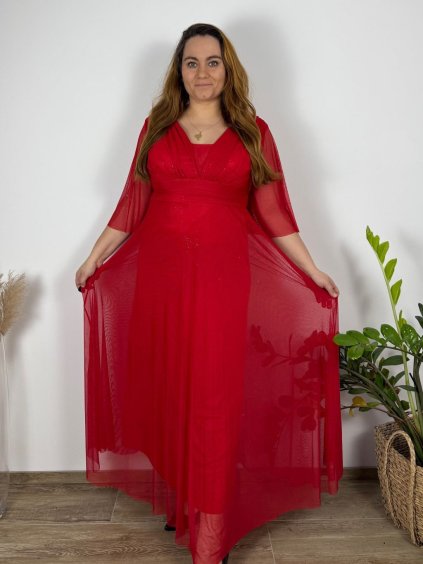 Šaty společenské elegantní třpitivé 3/4 rukáv dámské (48/50/52 ONE SIZE) ITALSKá MODA IMS25STELLA/DUR (Velikost 48/50/52, Barva Černá)