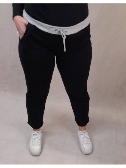Tepláky dlouhé dámské nadrozměr (40/42/44 ONE SIZE) ITALSKá MóDA IMB22036XL/DR