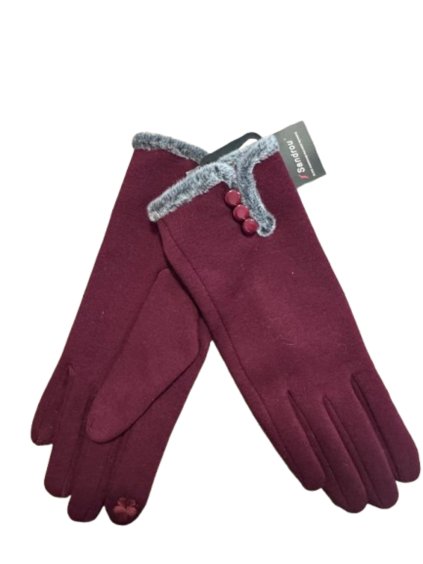 Rukavice prstové dámske (one size) DELFIN A-CW028/DR