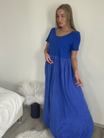 Šaty dlouhé volnočasové letní dámské nadrozměr (444/46/48 ONE SIZE) ITALSKÁ MÓDA IM425MARIA-V/DUR (Velikost 46/48, Barva zelená khaki)