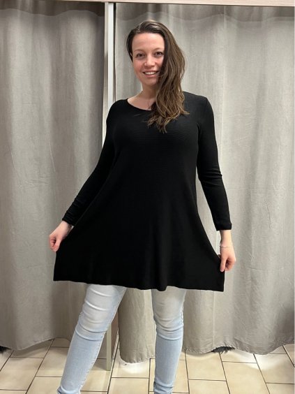 Prodloužená tunika/Šaty dlouhý rukáv dámské nadrozměr (40/42/44 ONE SIZE) ITALSKÁ MÓDA IM424ELISA/DUR