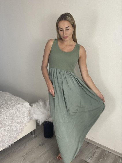 Šaty  letní bez rukávu dámské Bella (S/M/L ONE SIZE) ITALSKÁ MÓDA IMSM25BELLA/DR (Velikost S/M/L, Barva Černá)