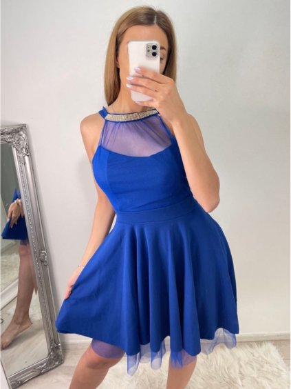 Šaty elegantní krátké bez rukávu společenské dámské Tereza (S/M ONE SIZE) ITALSKÁ MÓDA IMM22Q52233/UL (Velikost S/M/L, Barva Černá)