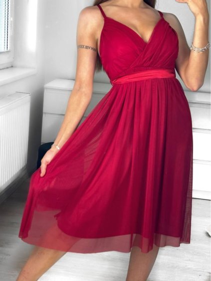 Šaty společenské elegantní letní na ramínka dámské Bianca (S/M ONE SIZE) ITALSKÁ MÓDA IMPSH222053A/DU (Velikost S/M/L, Barva béžová)