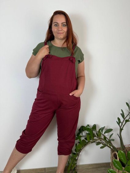 Kalhoty teplákové dlouhé s laclem dámské nadrozměr DORA (44/46/48 ONE SIZE) ITALSKÁ MÓDA IMHMM246580/DUR (Velikost 46/48, Barva Černá)