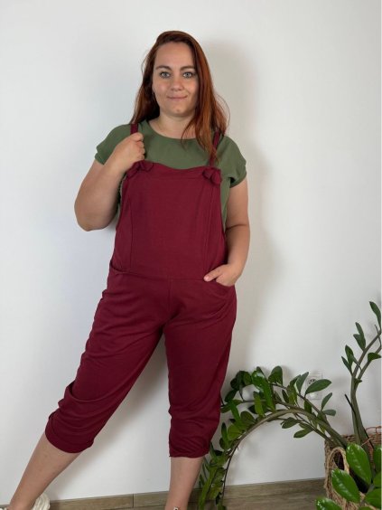 Kalhoty teplákové dlouhé s laclem dámské nadrozměr DORA (44/46/48 ONE SIZE) ITALSKÁ MÓDA IMHMM246580/DUR (Velikost 46/48, Barva Černá)