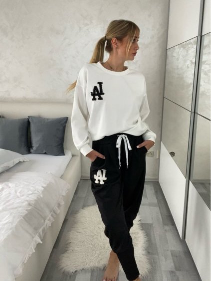 Souprava tepláková mikina dlouhý rukáv a tepláky dlouhé dámské (S/M/L ONE SIZE) ITALSKÁ MÓDA IMD25037/DR
