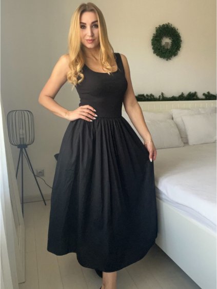 Šaty  letní bez rukávu dámské (S/M/L ONE SIZE) ITALSKÁ MÓDA IMSM25BELLA