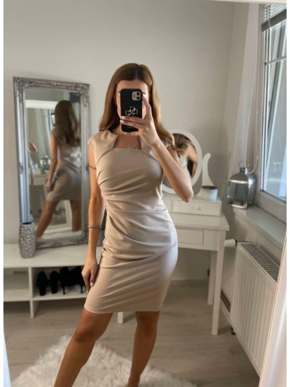 Šaty pouzdrové elegantní společenské dámské (2XL-4XL) ITALSKá MóDA IMM23CAROL-10/DUR
