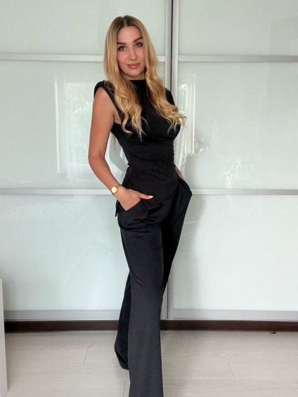Souprava top bez rukávu a kalhoty dlouhé dámské (XS/S/M ONE SIZE) IMM25M39622/DUR (Velikost XS/S/M, Barva béžová krémová)