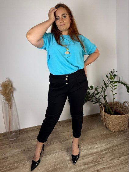 Kalhoty strečové elegantní dámské nadrozměr DIANA (48/50/52 ONE SIZE) ITALSKÁ MÓDA im425425/DU (Velikost 48/50/52, Barva béžová)