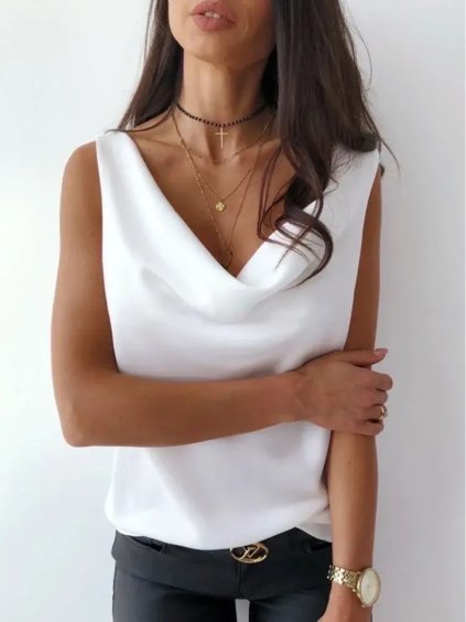 Tílko elegantní na ramínka dámské SARA (S/M/L ONE SIZE) ITALSKÁ MÓDA IMPLP2460220045/DU