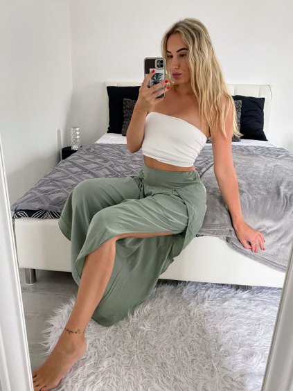 Kalhoty dlouhé aladinky letní dámské (S/M/L ONE SIZE) ITALSKÁ MÓDA IMD24029/DUR (Velikost S/M/L, Barva Černá)