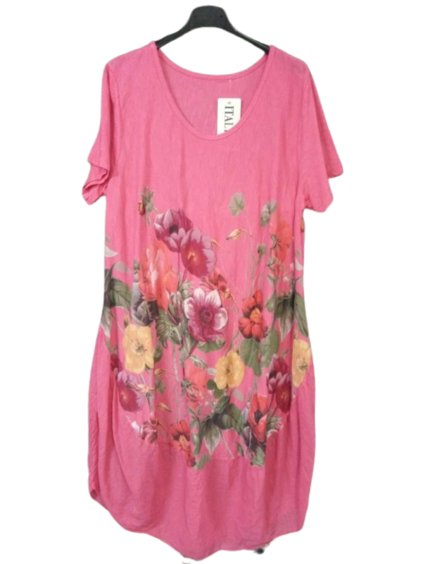 Šaty dlouhé maxi letní krátký rukáv dámská nadrozměr (XL/2XL ONE SIZE) ITALSKÁ MÓDA IM422758/DUR (Velikost XL/2XL, Barva bílá)