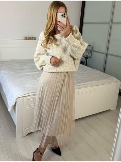 Šaty na ramínka se svetrem dámské (S/M ONE SIZE) ITALSKá IM424SILVIE